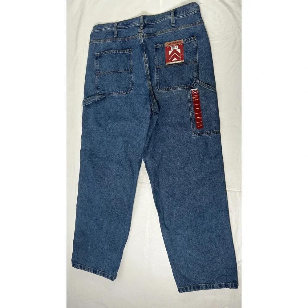 NWT Wrangler Rugged Wear 30209 Carpenter Denim Jeans 40 X 32 Light Wash Work